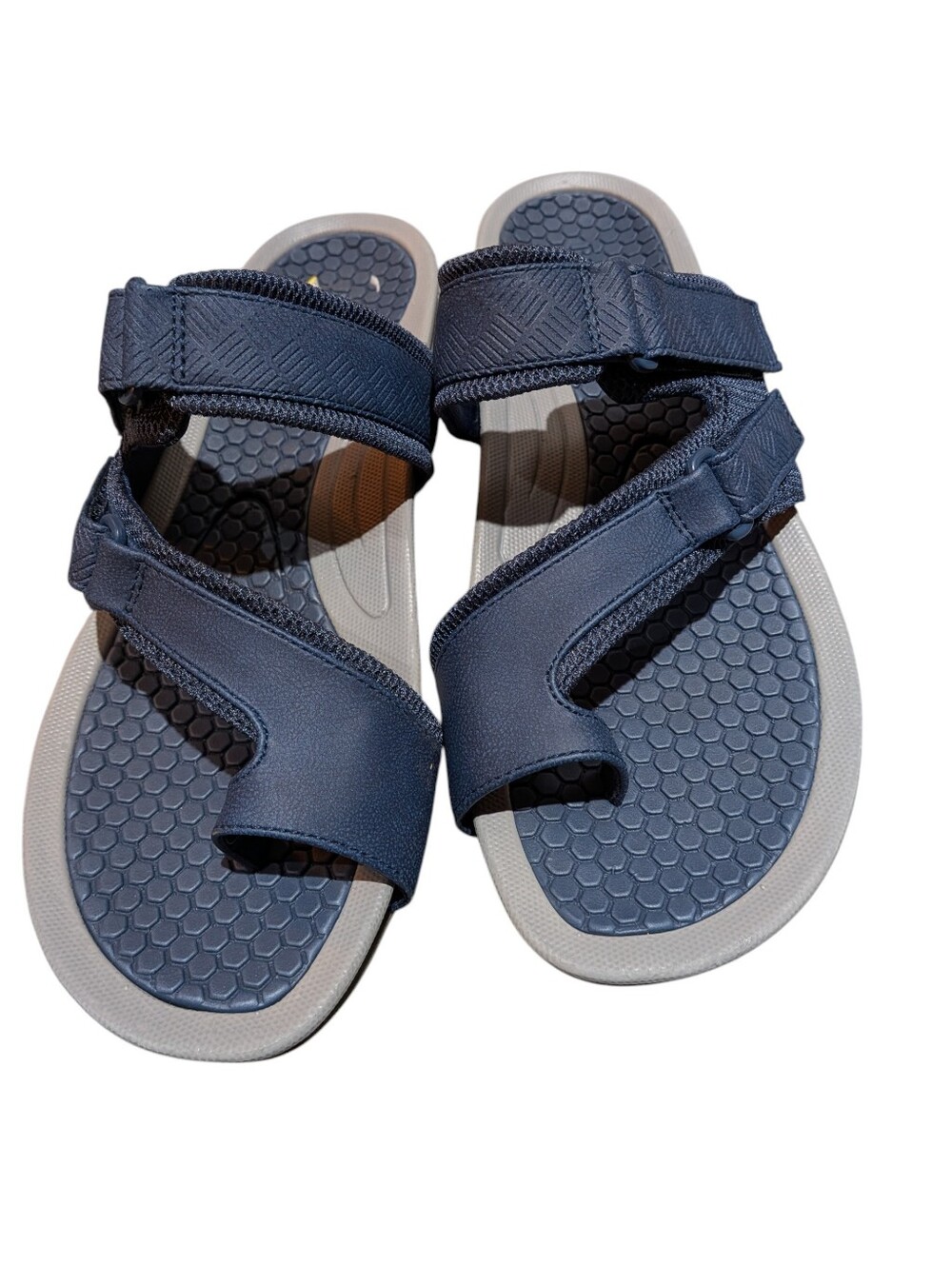 Baretraps Blue Sandals Velcro Straps New Never Worn Size 9 1/2 Cushion Sole